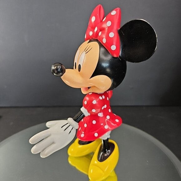 Vintage Minnie Mouse Articulated Figurine Walt Disney 8" Toy - Picture 4 of 12